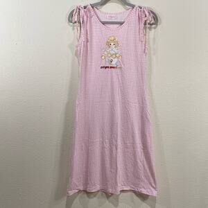 Pink Gingham Precious Moment Sunflower Girl Dress Kawaii Cutecore Dolly XS S